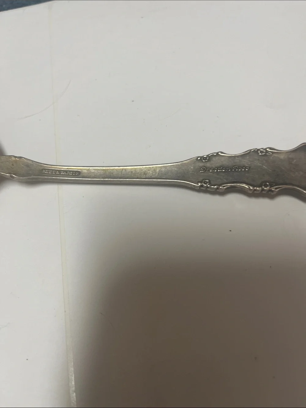 Vintage Silver-Tone Pierced Serving Spoon - Silver plate